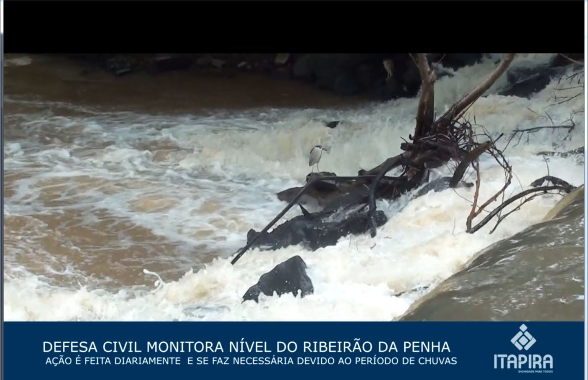 Defesa Civil faz monitoramento no Ribeirão da Penha