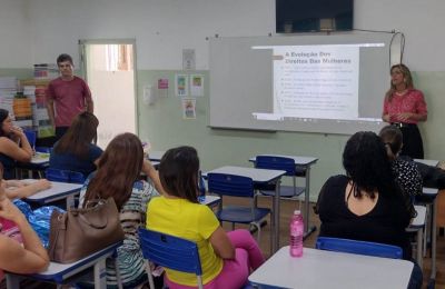 CREM realiza capacitação sobre a Lei Maria da Penha para corpo docente da escola Antônio Caio